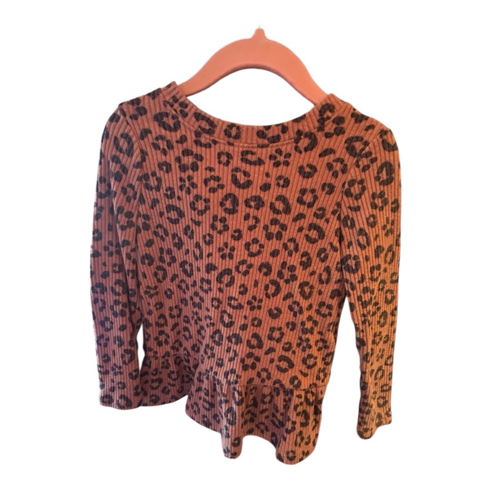 Cat & Jack Brown Leopard Print Top